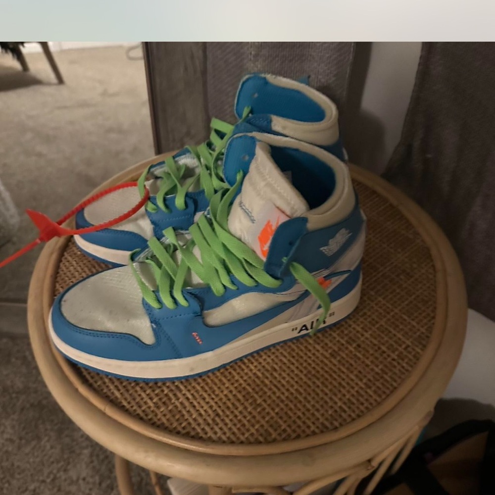Nike Blue and Green High-Top Sneakers